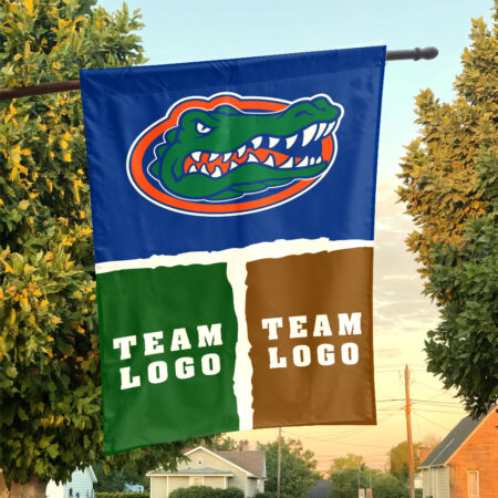 Gators vs Custom Team House Divided Flag, Custom Game Day Flag