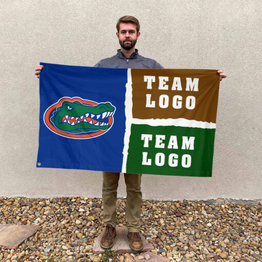 Gators vs Custom Team House Divided Flag, Custom Game Day Flag