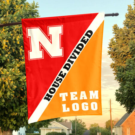 Huskers vs Custom Team House Divided Flag, Custom Split Flag