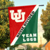Utes vs Custom Team House Divided Flag, Custom Split Flag