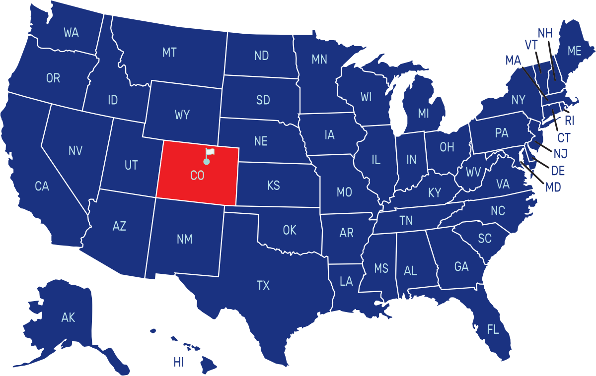 State Flag Of Colorado Flagsbook Colorado On USA Map 