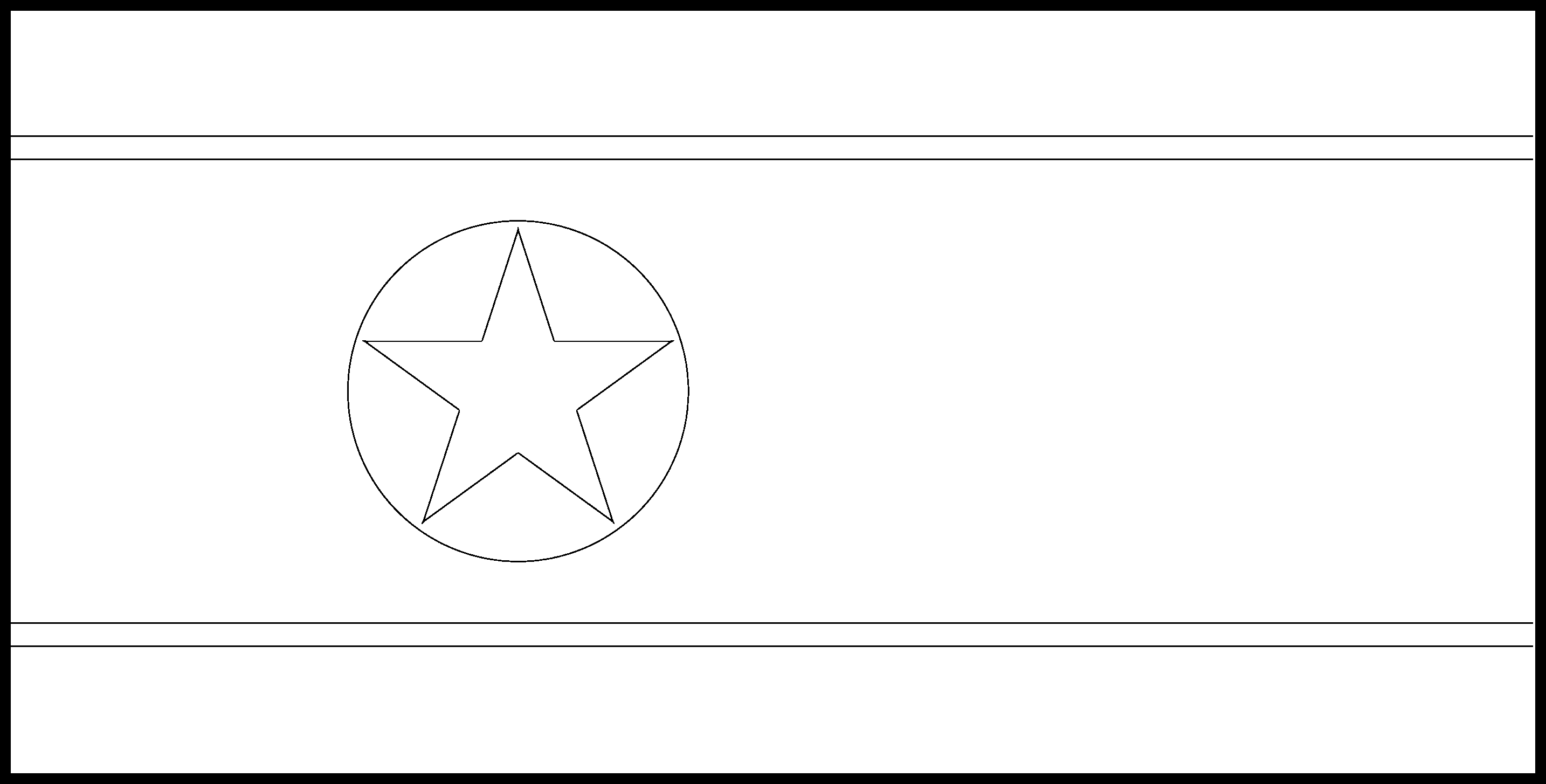 North korea flag coloring page. North Korea Flag Colouring Page Flags Web