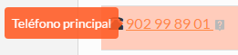 etiqueta nombre línea telefónica