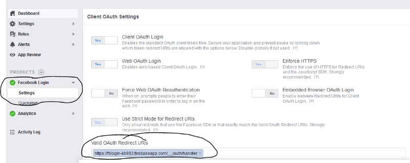 Fb developer console…