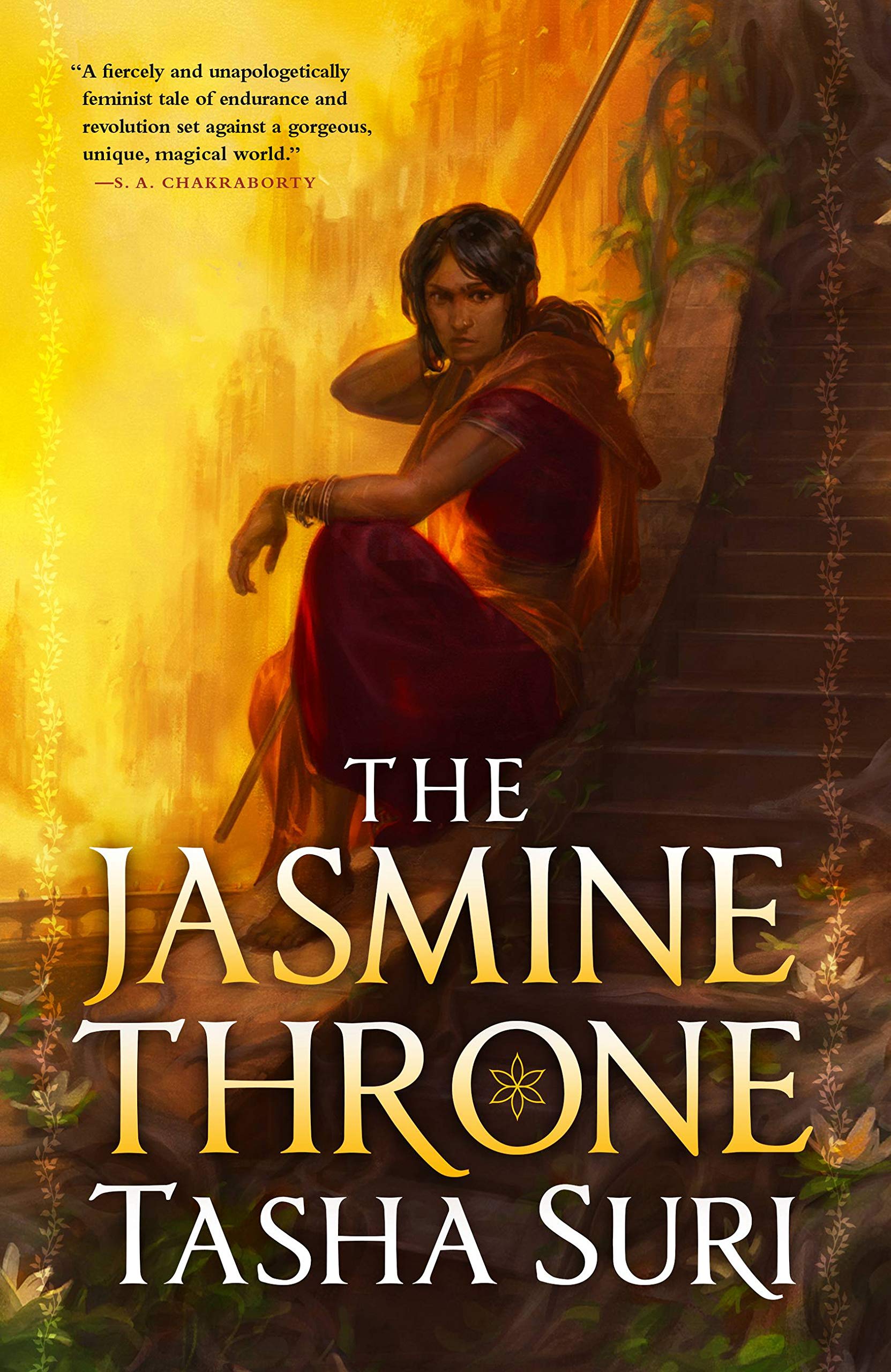 The cover of the book The Jasmine Throne by Tasha Suri