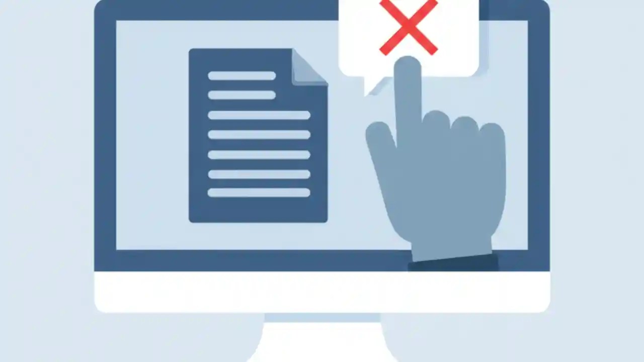 An illustration showing a user unable to click the delete button on a document comment, symbolizing the problem of being unable to delete comments.