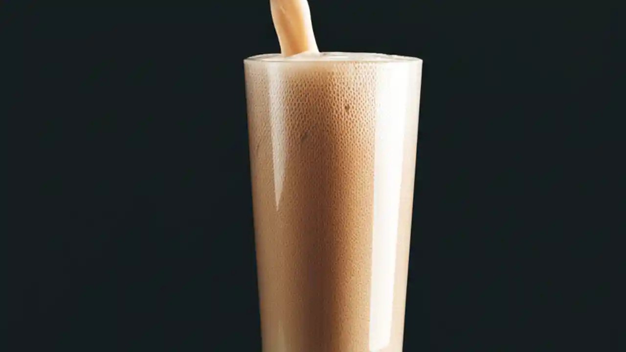 A can of Pepsi Nitro being poured into a glass, showing its signature cascading foam effect.