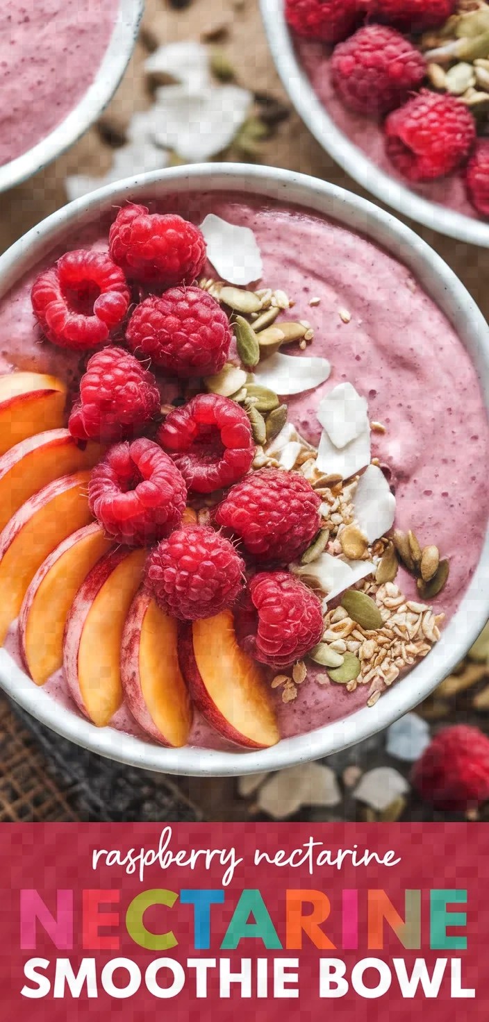 Photo of Raspberry Nectarine Smoothie Bowl Recipe