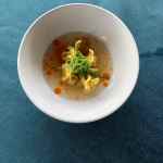 Hot chicken dumpling soup Chef Andrew Mc Leod