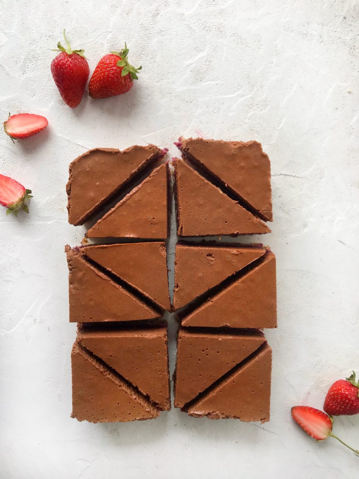 vegan chocolate mousse berry slices