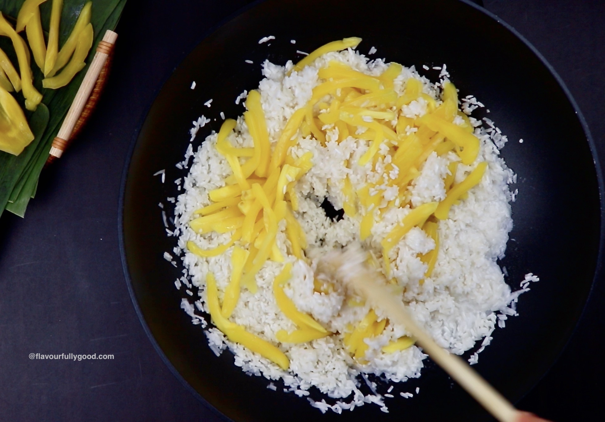 Jackfruit Sticky Rice Steamed Sticky Rice with Jackfruit - Flavourfully Good