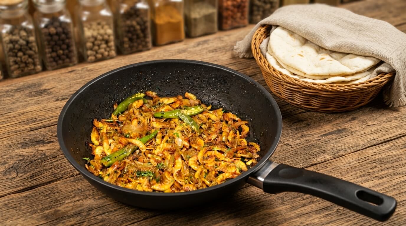dried shrimp chilli fry