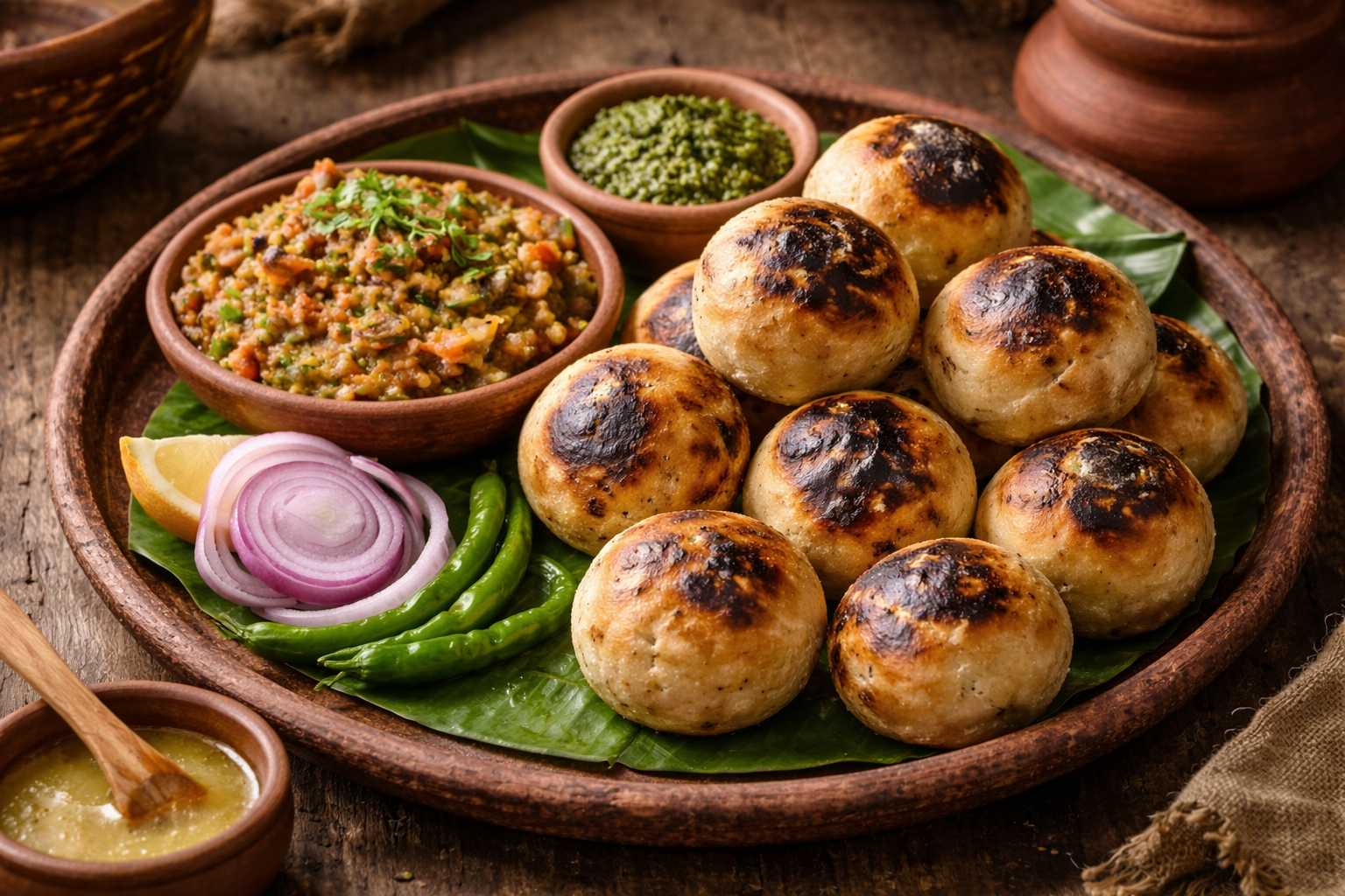 Litti Chokha - traditional Bihari food
