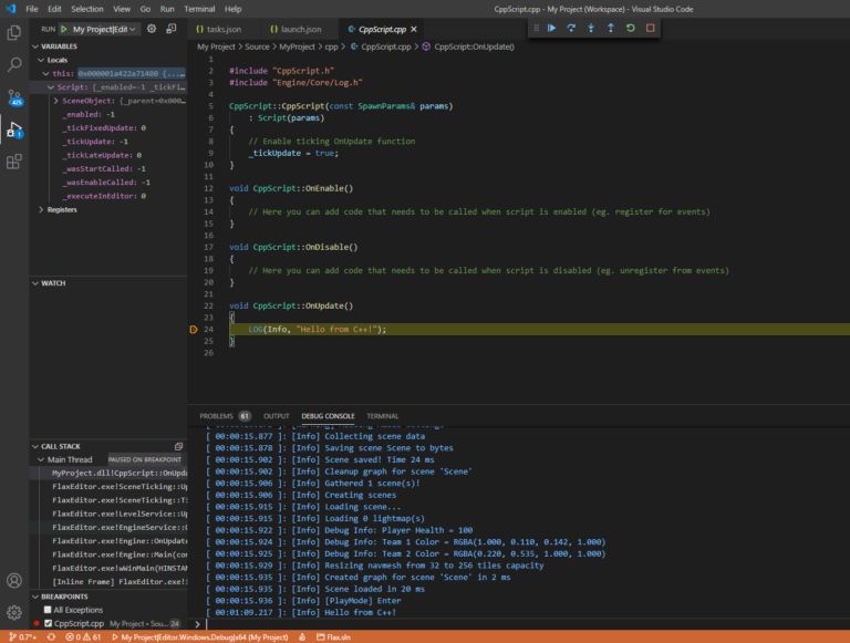 Debug Scripts Flax Engine - Professional Retina Colorful Images | Free Download