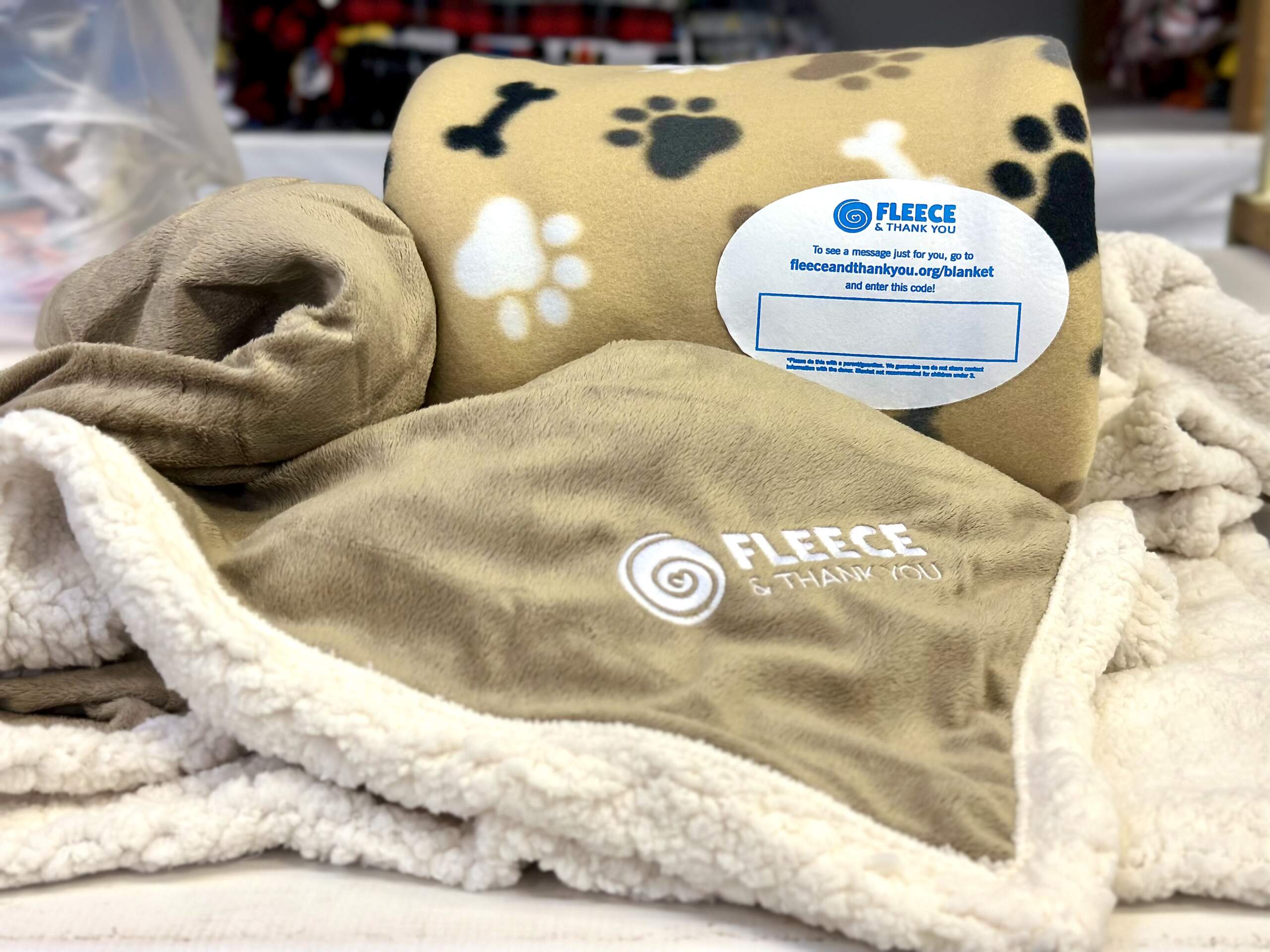 Fleece & Thank You Premium Lux Blanket + Blanket Kit