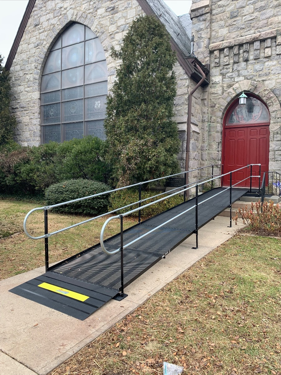 A ramp to the front door