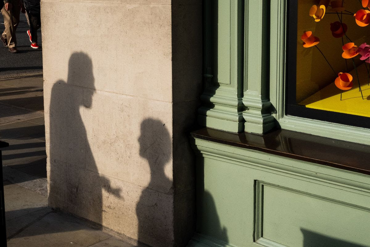 two people talking
