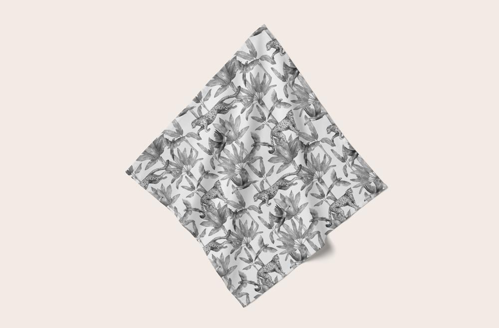 Silver Jungle Tea Towel Set - Fleur Design Studio SA