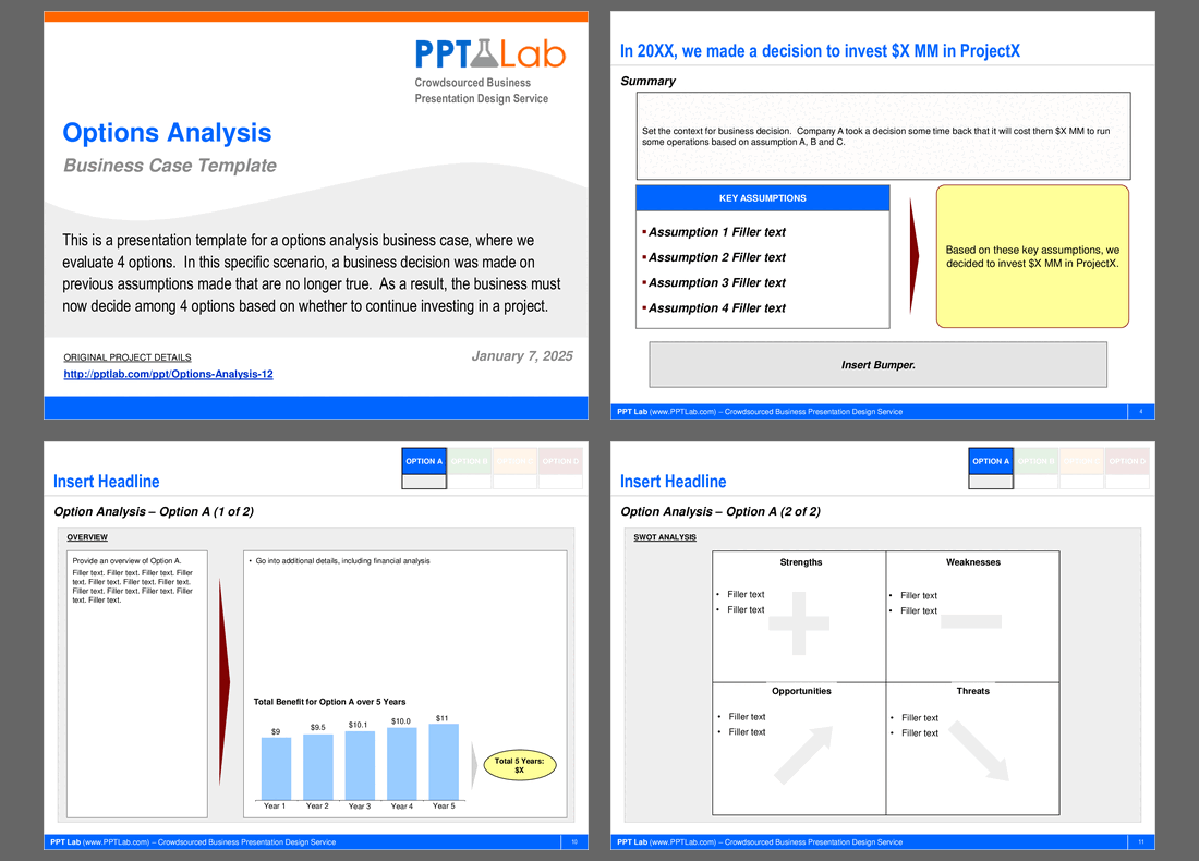 Options Analysis Business Case 23 Slide Powerpoint