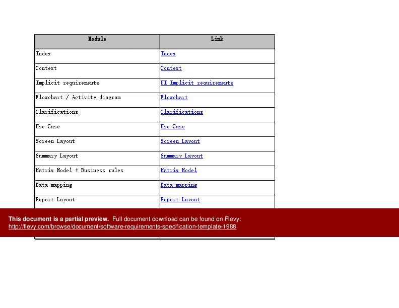 Software Requirements Specification Template Excel