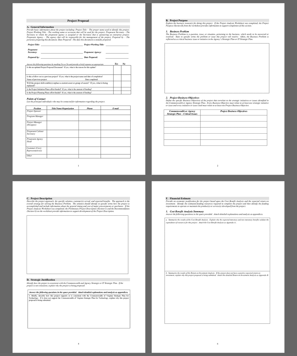 Project Proposal Template Word Flevypro Document