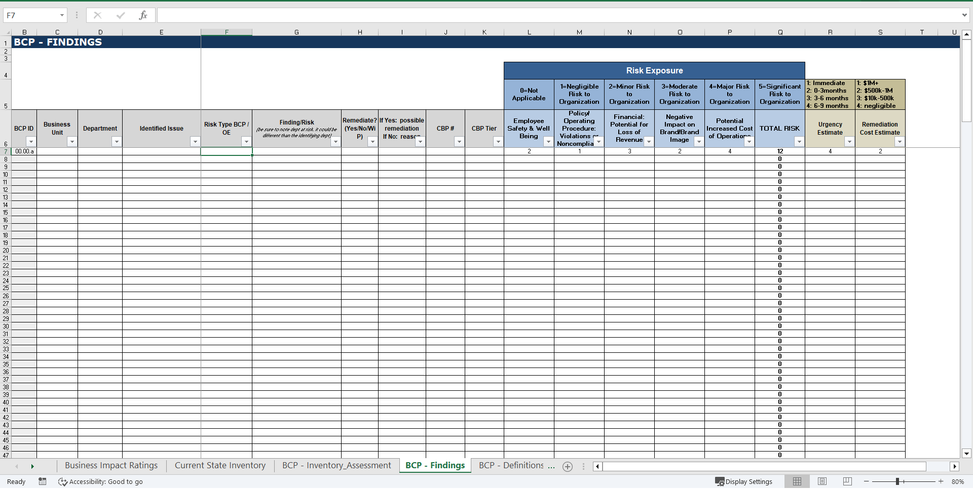 Business Continuity Planning Bcp Disaster Recovery Dr Templates Excel