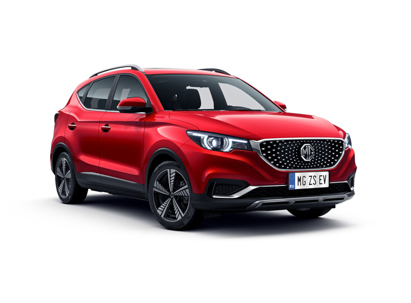 MG ZS EV Luxury rafbíll 5 litir í boði Diamond Red