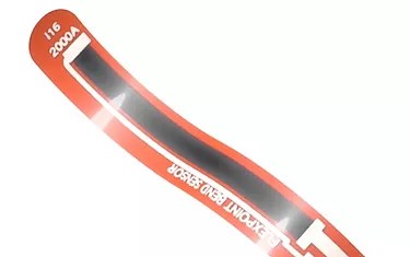 A red and white strip with the words " coors light ".