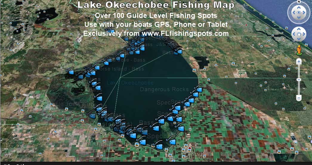 Mapa De Pesca Del Lago Okeechobee Coverage Of Lake Okeechobee Lake Lake Okeechobee Fishing Maps 