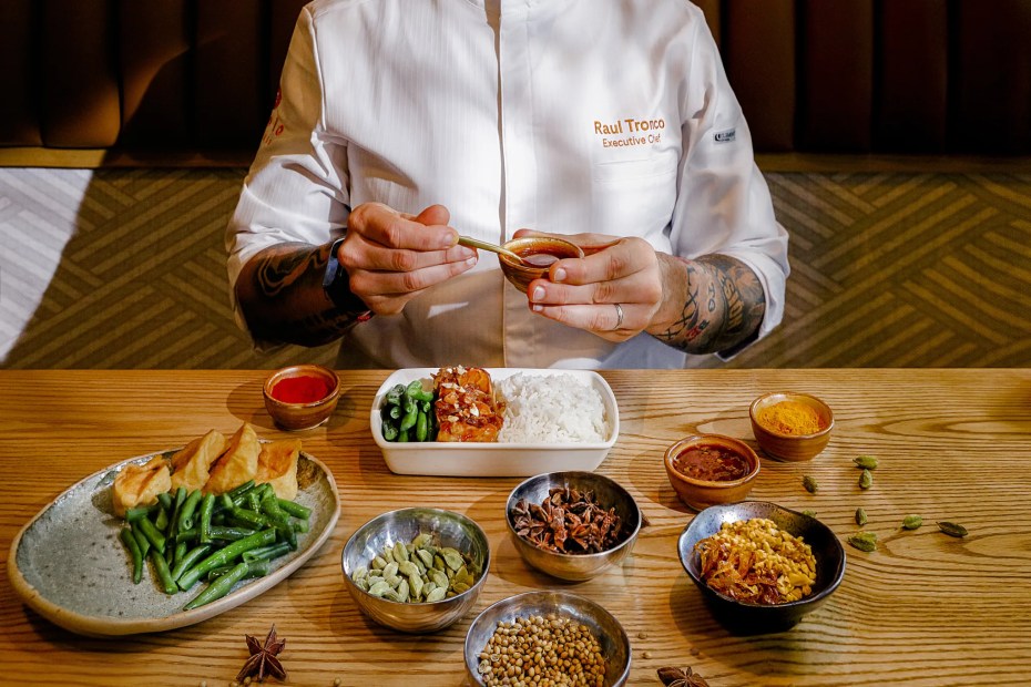 Cathay Pacific's new plant-forward in-flight menu.