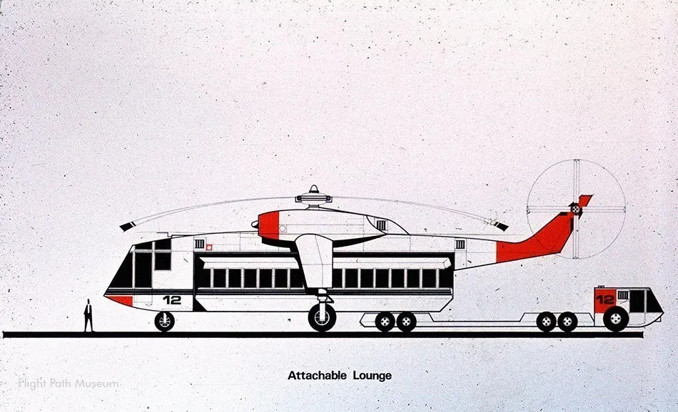 Attachable lounge helicopter concept