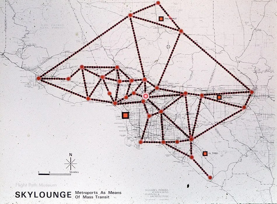 Map of vertiport potential routes