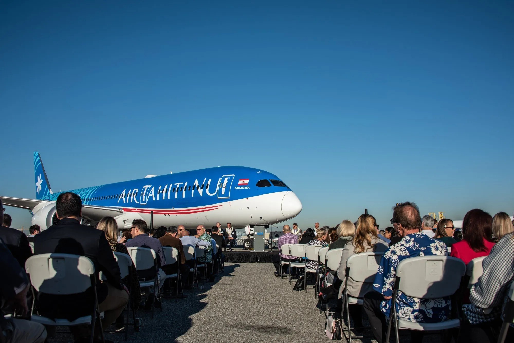 B787-9 Fakarava unveiling at Flight Path Museum Source: Jean-Christophe DIck