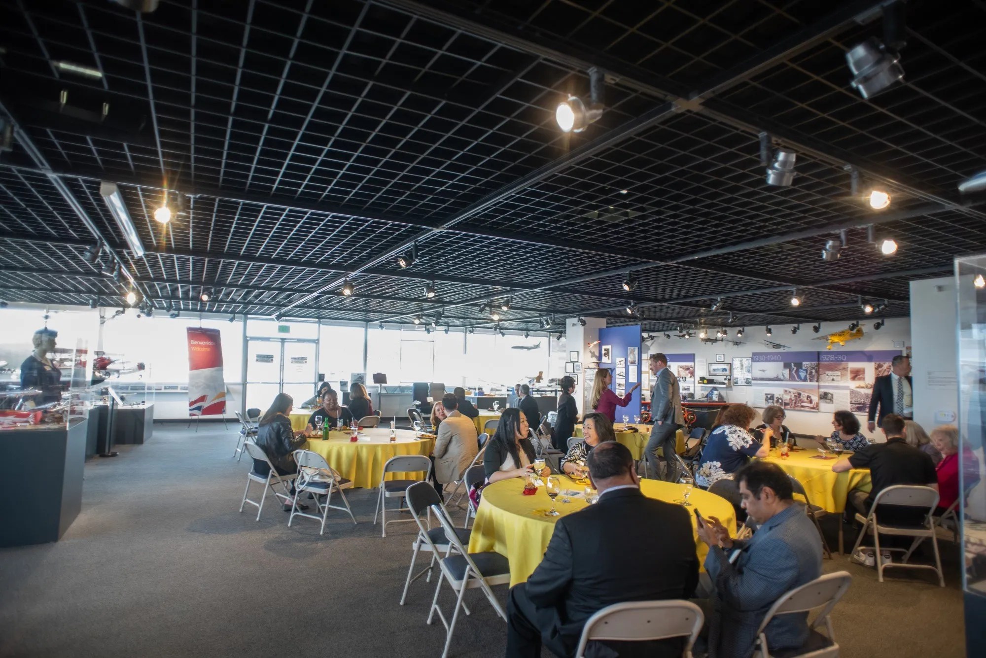 Main gallery in luncheon/dinner setup