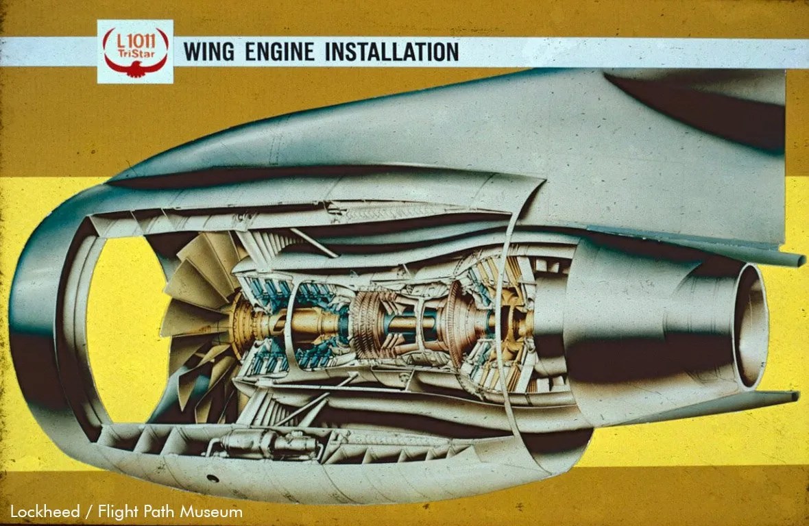 Rolls Royce RB211 Jet Engine cut through