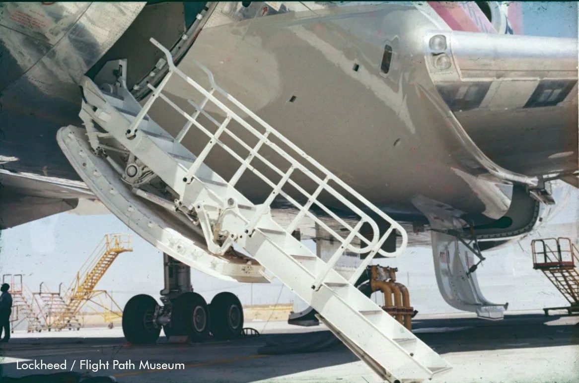 Lower level air stairs