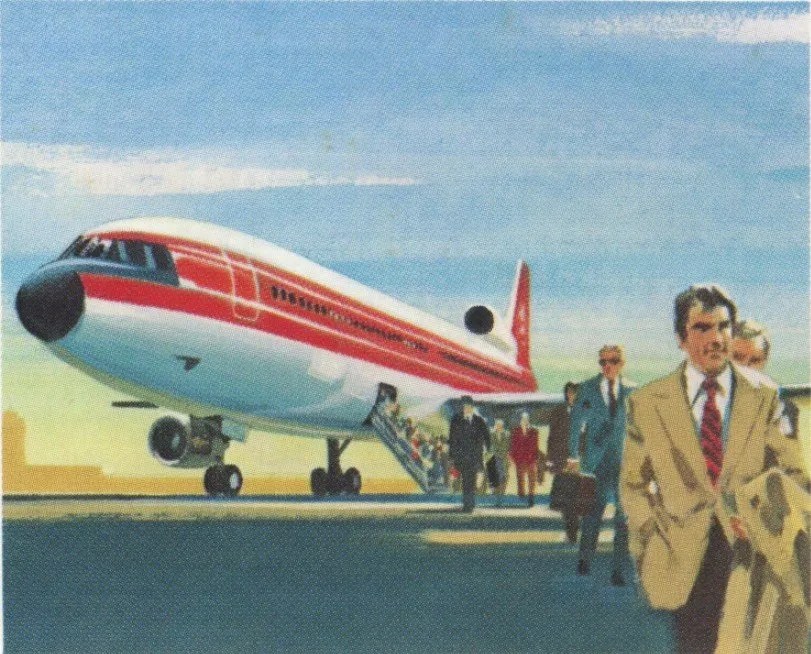 Passengers walking on the tarmac to the terminal