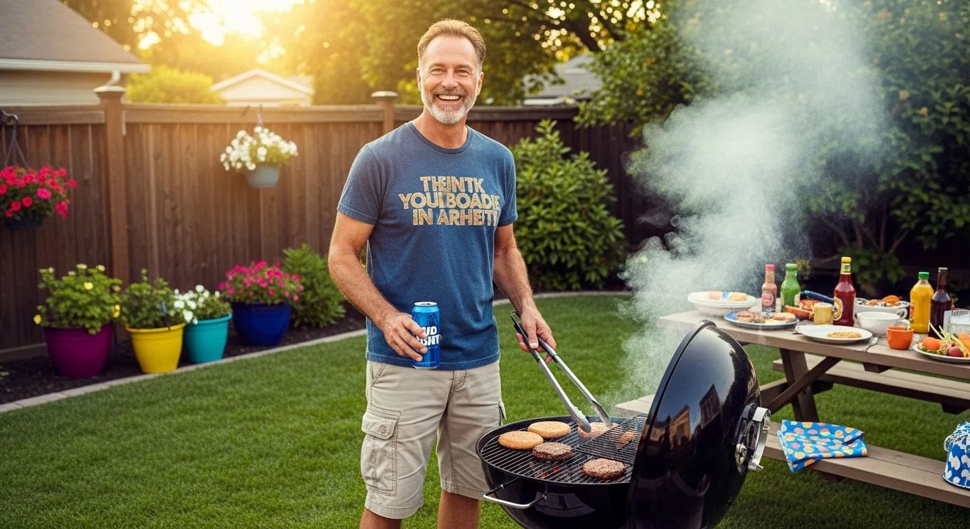 Best Bud Light Memes: The Ultimate 2026 Guide to Viral Beer Humor 6 Barbecue dad holding Bud Light while grilling