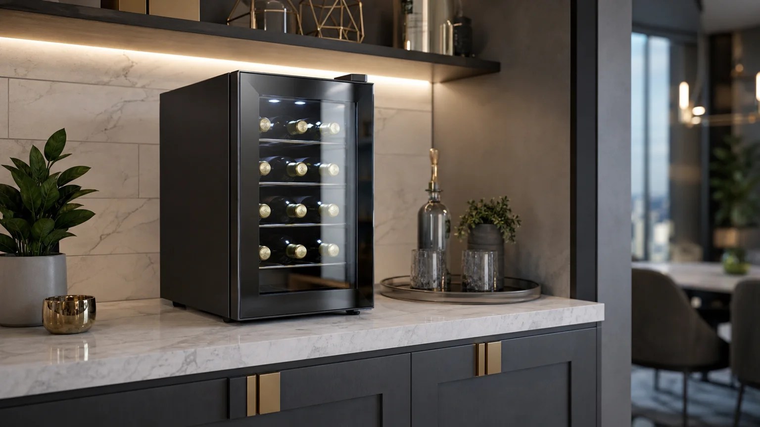 Ivation IVFWCC121LB 12 Bottle Wine Cooler Review (2026): Compact 12-Bottle Storage 1 Ivation IVFWCC121LB 12 bottle wine cooler