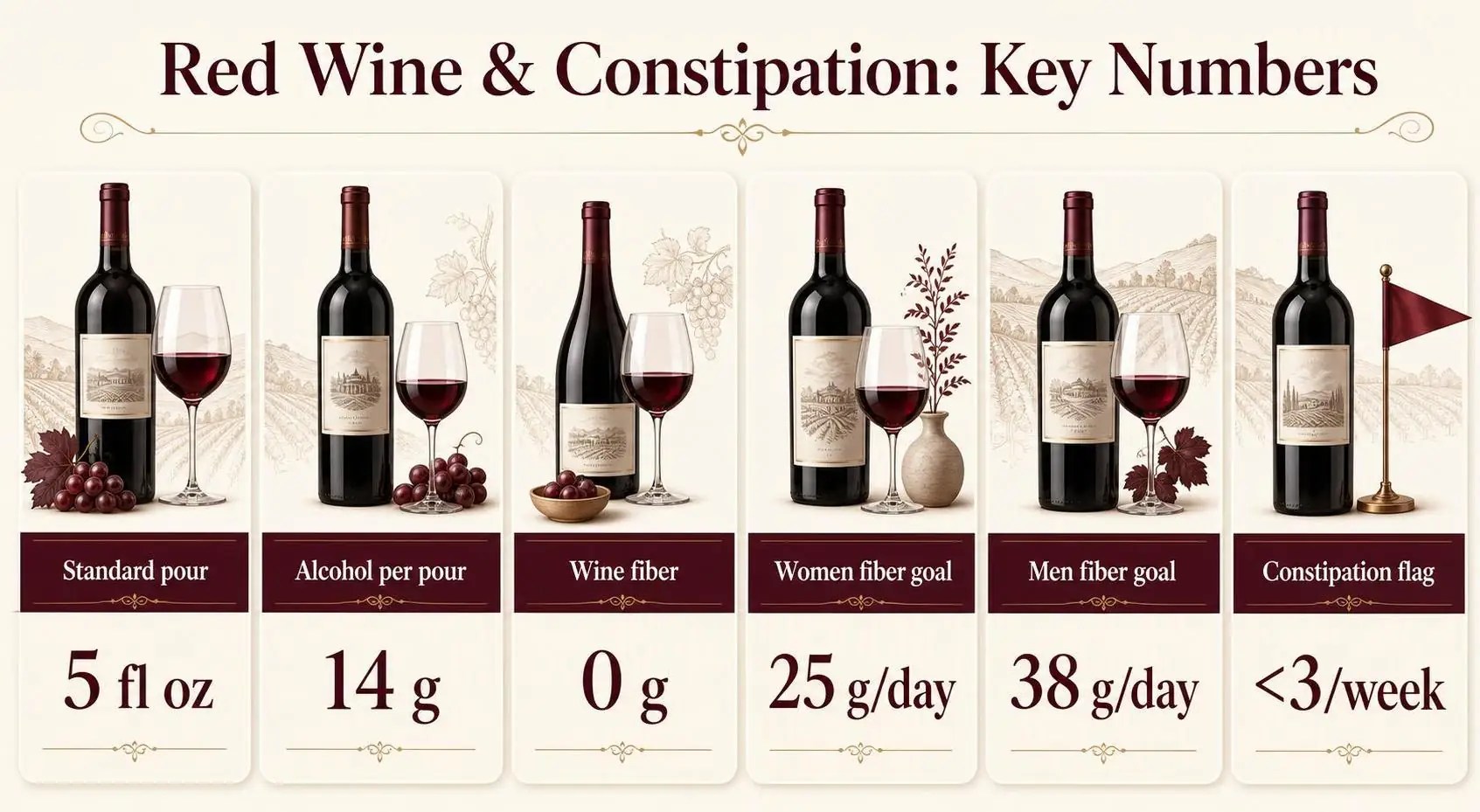 Does Drinking Red Wine Help With Constipation? 1 Red Wine & Constipation: Key Numbers — key facts at a glance