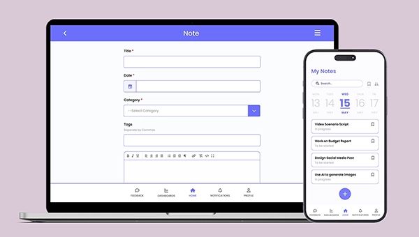 Quickly Capture Data Notes Exercise Medicine Consumption And More - Mobile Light Designs for Desktop
