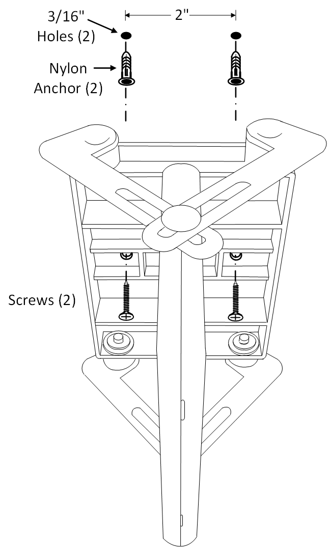 Wall mount with provided screws or use Command strips (not provided)
