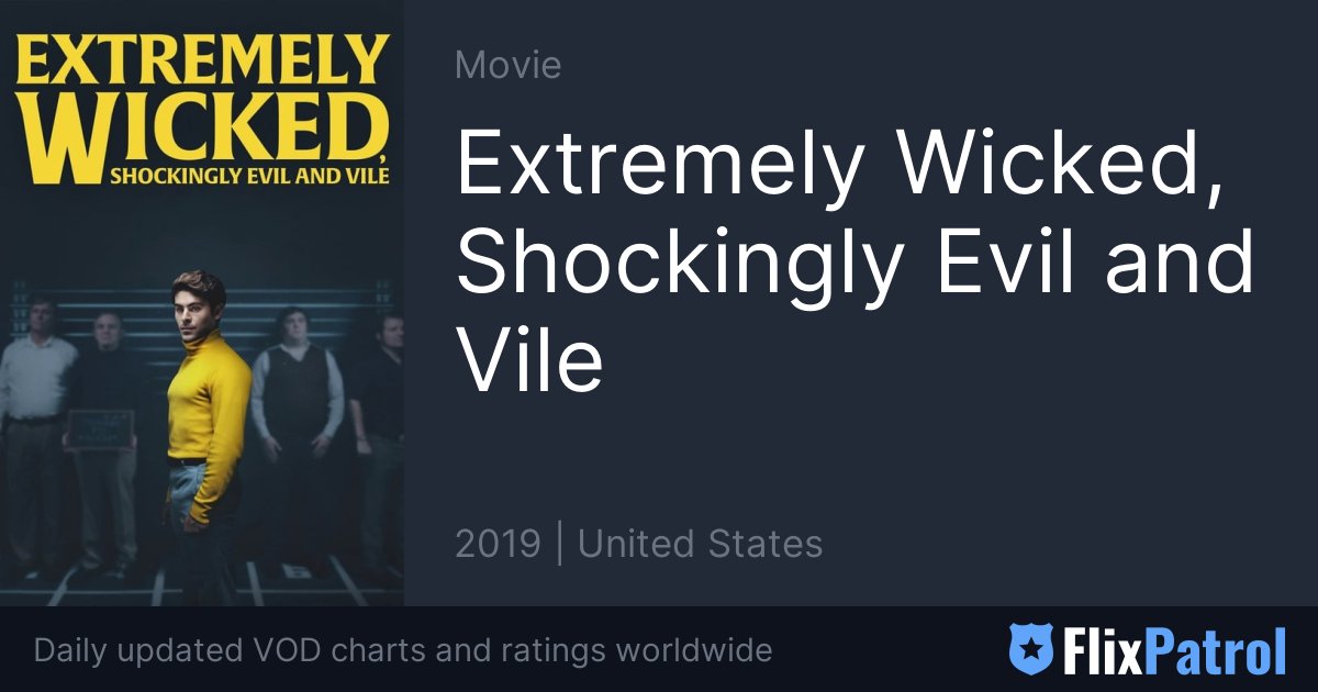 A drama based on a true story. Extremely Wicked, Shockingly Evil and Vile Streaming â¢ FlixPatrol