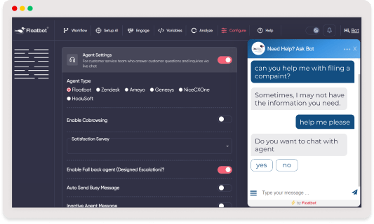 Build Conversational Ai Chatbot No Code Platform Floatbot - Premium Colorful Illustration Gallery - High Resolution