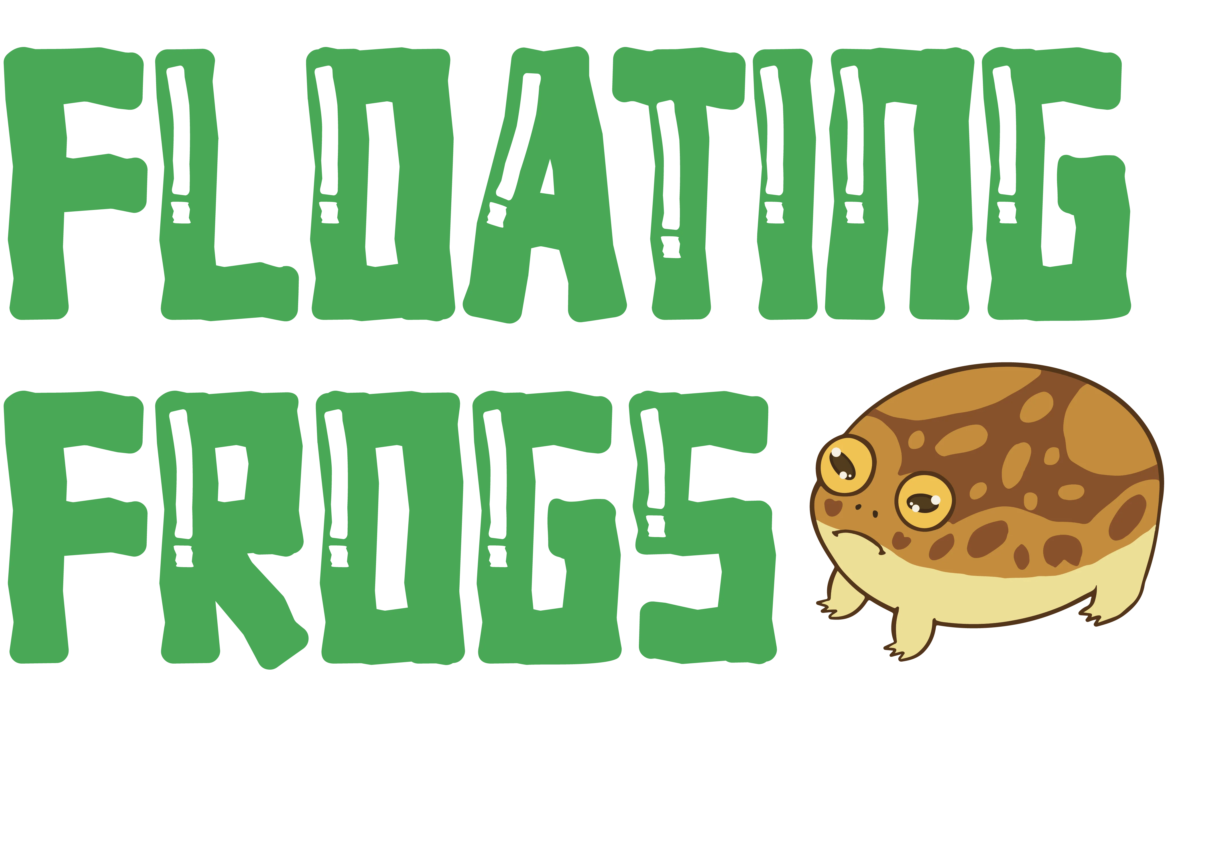 Floating Frog R Frogs - Vintage Patterns - Professional Retina Collection