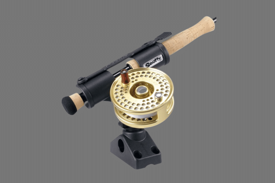 scotty fly fishing rod holder 267 with 241 & 266 Float Tube Mounts The Scotty Fly Rod Combo Mount lets you securely mount your fly rod to your kayak Scotty Fly Rod Holder Combo