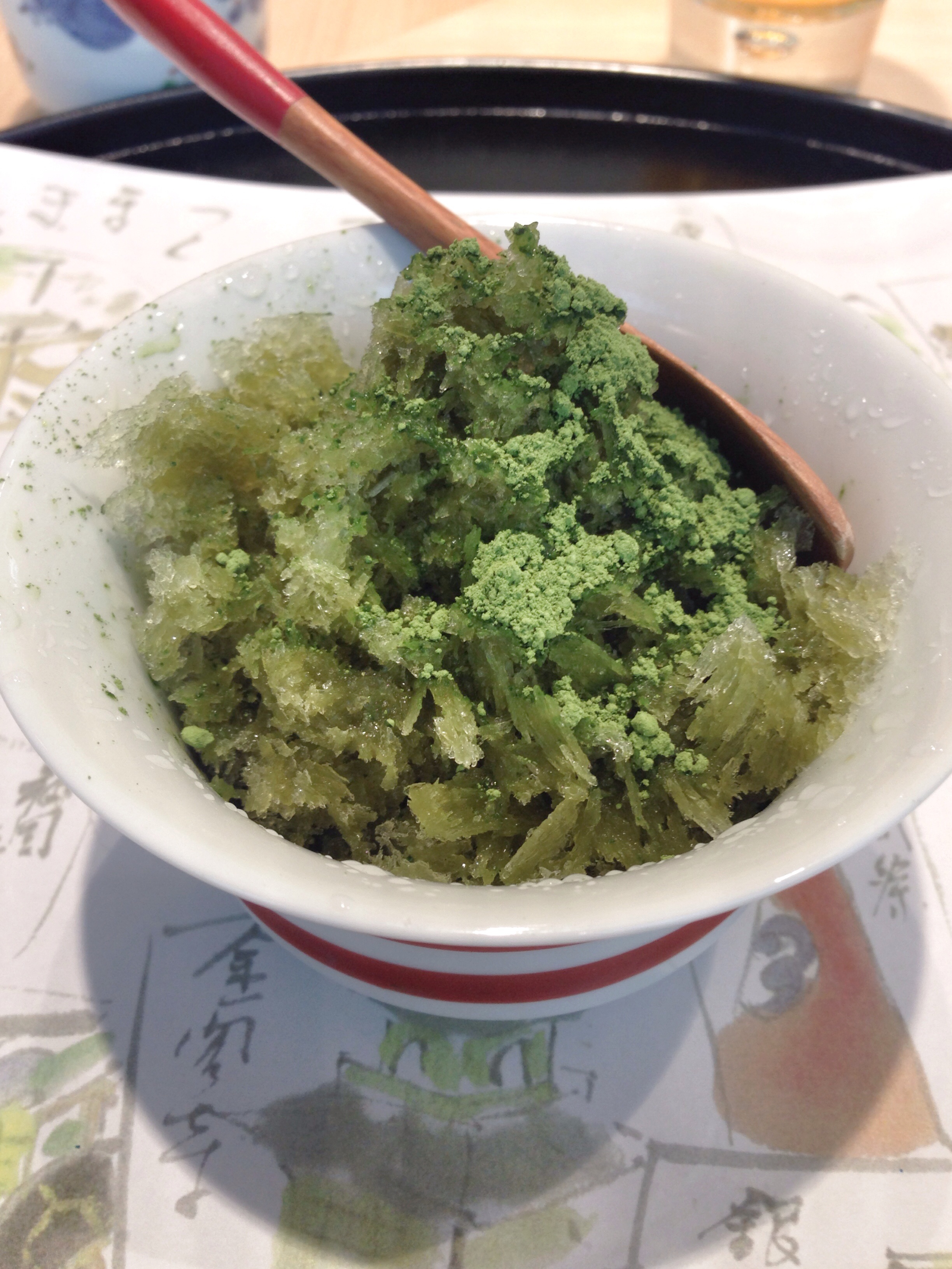 Granita com chá verde