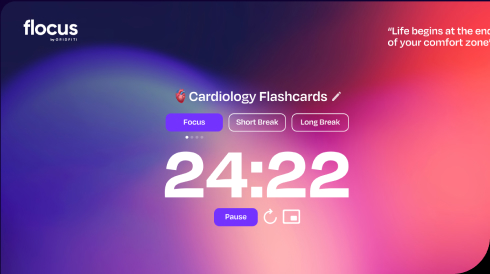 Deep Work Timer Flocus - Download Gorgeous Space Illustration | 8K