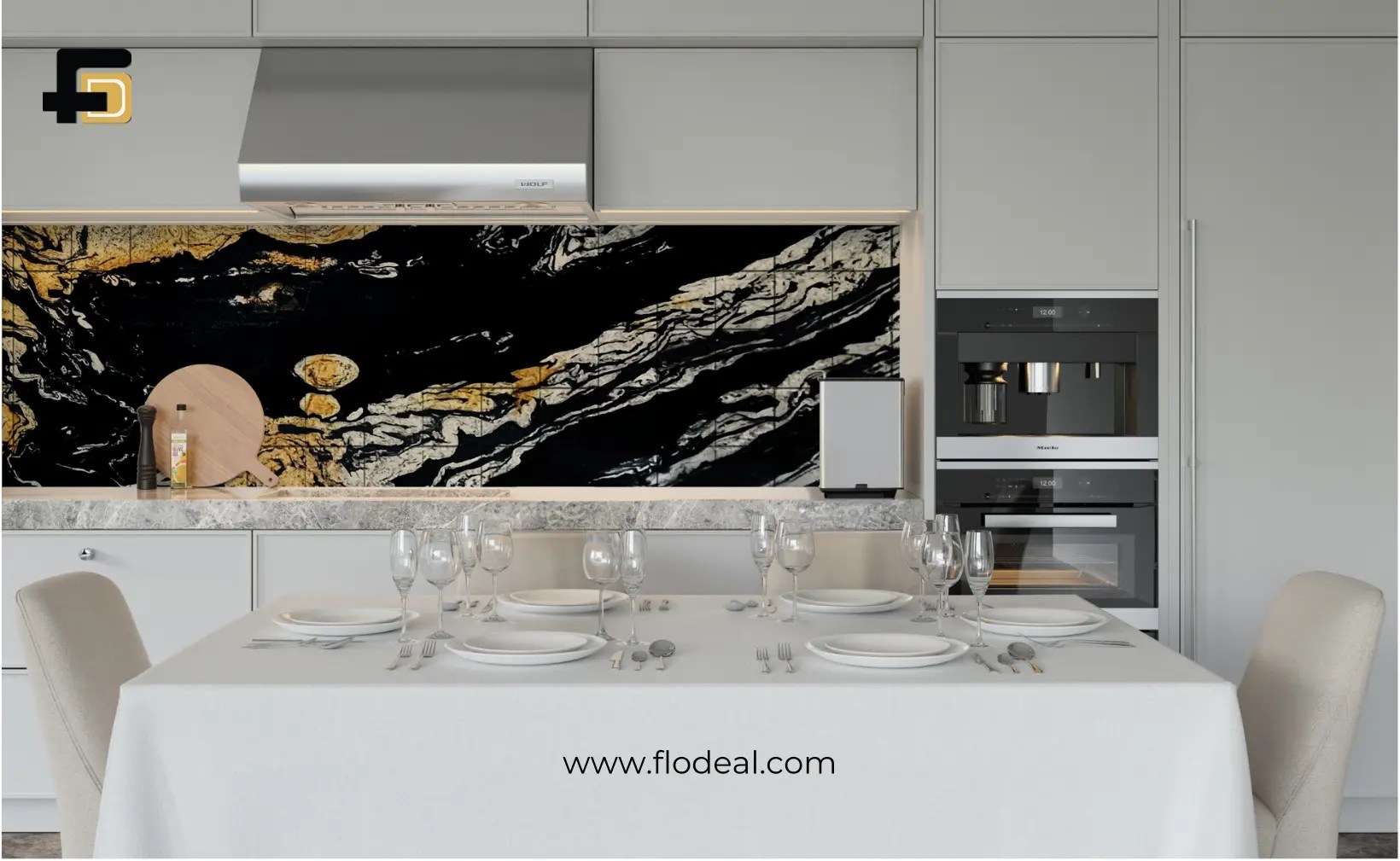 fusion gold backsplash