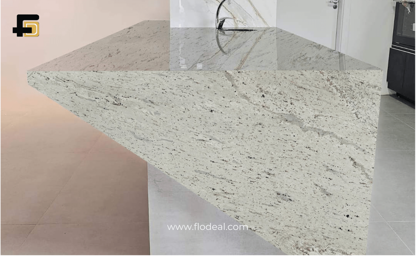 white galaxy custom countertop